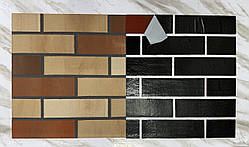 Фасадні термопанелі під цеглу із захисною плівкою, гнучкий клінкер.Колір 83