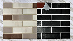 Фасадні термопанелі під цеглу із захисною плівкою, гнучкий клінкер.Колір 84