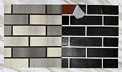 Фасадні термопанелі під цеглу із захисною плівкою, гнучкий клінкер.Колір 88