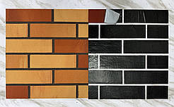 Фасадні термопанелі під цеглу із захисною плівкою, гнучкий клінкер.Колір 87
