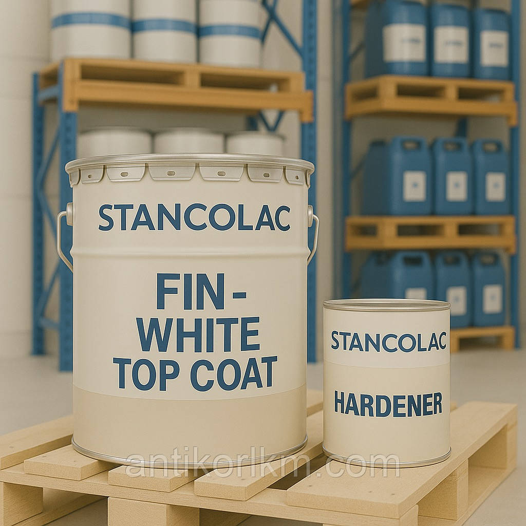 Фарба Меблева Поліуретанова Двокомпонентна Тиксотропна Фін FIN - WHITE TOP COAT STANCOLAC, 10Л + 5Л