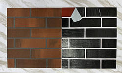Фасадні термопанелі під цеглу із захисною плівкою, гнучкий клінкер.Колір 91