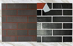 Фасадні термопанелі під цеглу із захисною плівкою, гнучкий клінкер.Колір 96
