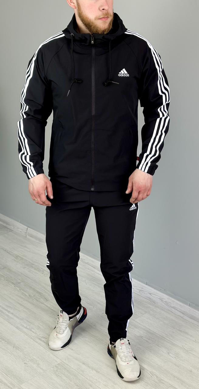 Чоловічий спортивний костюм Adidas весна літо, тонкий спортивний костюм Адідас із капюшоном