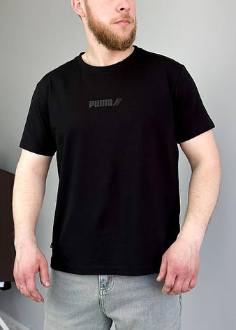 Чоловіча футболка Puma спортивна футболка Пума чорна, фото 1