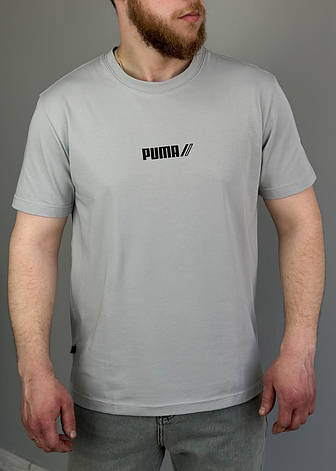 Чоловіча футболка Puma спортивна футболка Пума сіра, фото 1