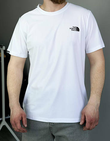 Чоловіча футболка The North Face TNF полегшена спортивна футболка Зе Норт Фейс ТНФ біла, фото 1
