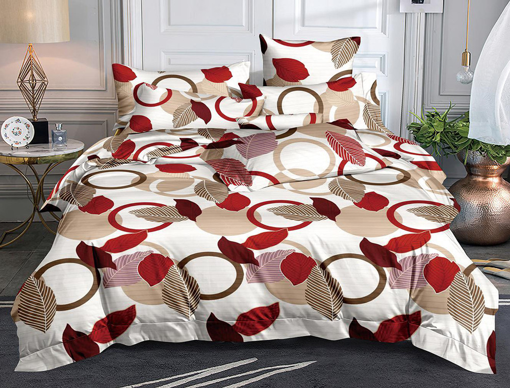 Постільна штучна тканина 220 см Поліестер 75 білого кольору з абстрактним принтом, у рулоні 60 м