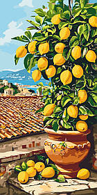 Картина за номерами Натюрморт. Цитрусове дерево (лимон) 40*80 см Орігамі LW 5116