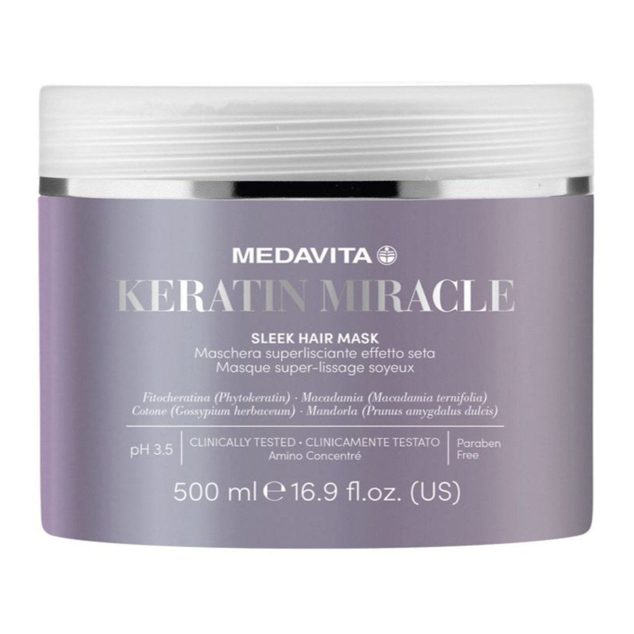 Розгладжувальна маска Medavita KERATIN MIRACLE SLEEK Hair Mask