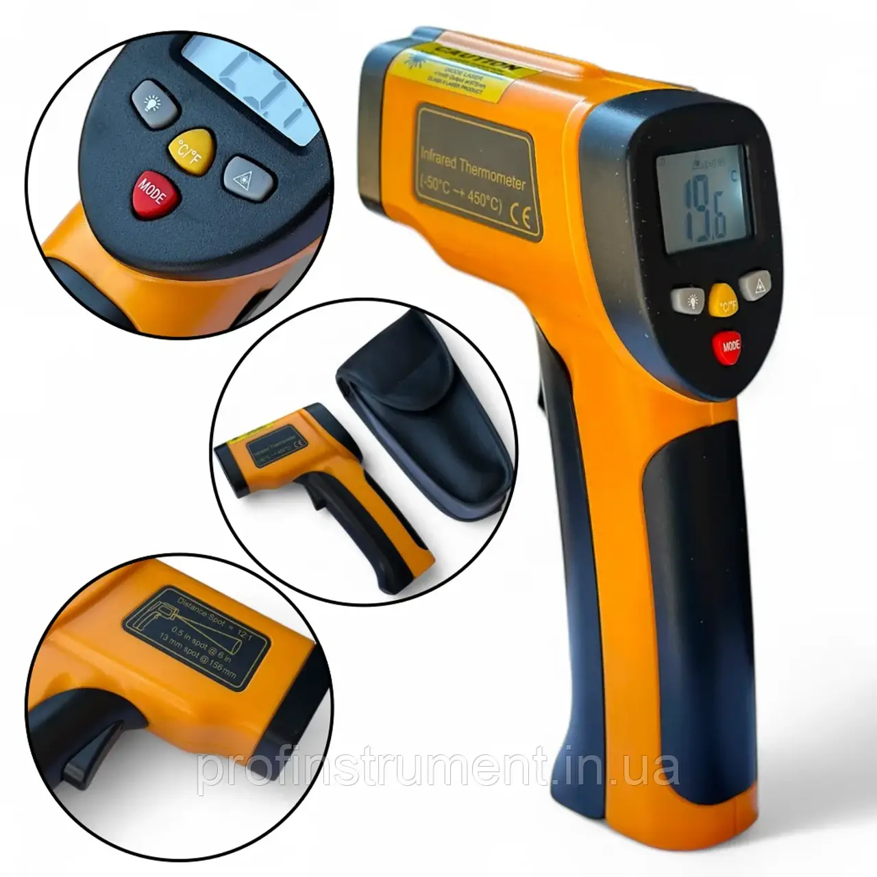 Пірометр професійний HT-812 (-50°C до 450°C)