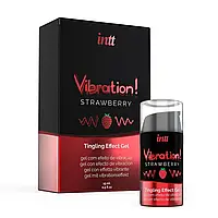 Жидкий вибратор Intt Vibration Strawberry, (Клубника) 15 мл