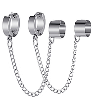 Сережки на ланцюжку кріплення кліпса і кафф