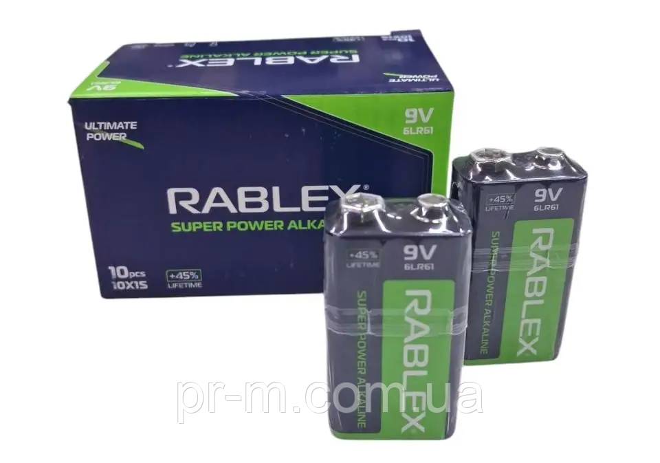 Батарейка RABLEX крона 9V Alkaline (10шт/уп)