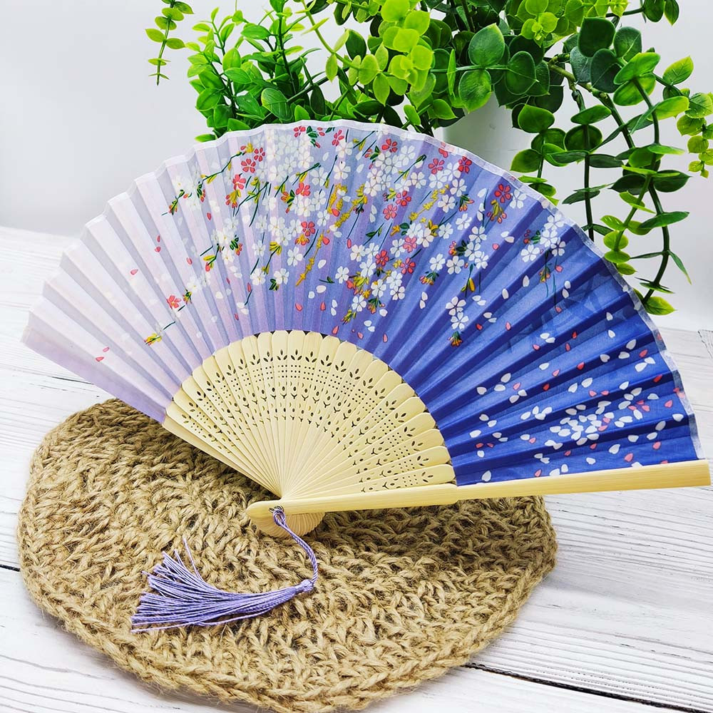 Віяло тканинне "Градієнт" Бузкове, фото 1