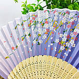 Віяло тканинне "Градієнт" Бузкове, фото 2