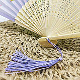 Віяло тканинне "Градієнт" Бузкове, фото 3