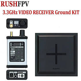 Відеоприймач RushFPV VRX 3.3GHz + Патч Антена 15dBi для FPV With DVR Version