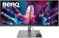 TFT 34" BenQ PD3420Q, IPS, WQHD, 2 x HDMI, DP, USB-C, USB-hub, HAS, колонки, темно-сірий