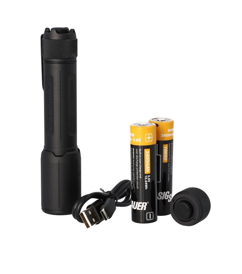 Тактичний ліхтар Sig Optics FOXTROT-EDC, FULL-SIZE, RECHARGEABLE, HANDHELD, BLACK (SOFEF001)