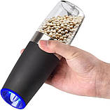 Млин для спецій Гравітаційний електричний MDL-546 Чорний, фото 3