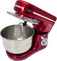 Міксер тістоміс 3500Вт 3в1 на 5л кухонний міксер з металевою чашею Zepline ZP-9832 червоний