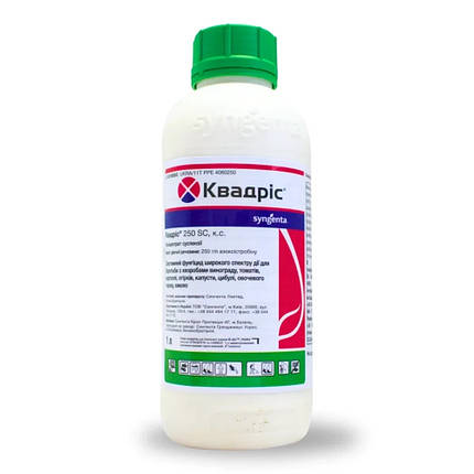 Квадріс 1л Syngenta, фунгіцид для винограду, томатів, огірків, цибулі, картоплі, капусти, фото 1