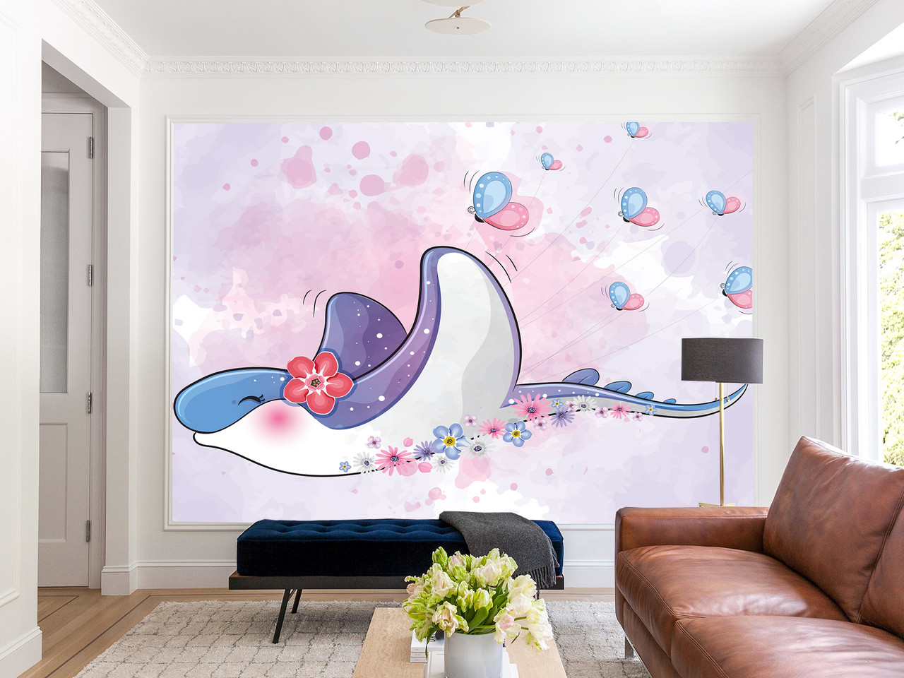 Самоклеючі плівка Oracal "Літаючий скат" на стіну в дитячу кімнату, фото 1