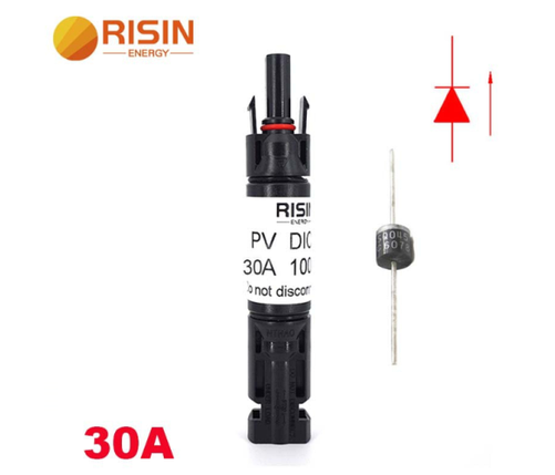 Конектор RISIN MC4 з діодом постійного струму 30А,1000 В у комплекті для монтажу сонячного кабелю, фото 1