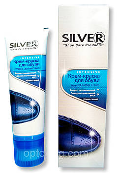 Сільвер Silver крем-фарба для взуття тюбик з аплікатором 75 мл т. синій