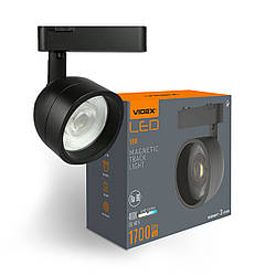 Світильник магнітний трековий VIDEX LA78B |18W, 4000K, 1700 Лм, 48V| Чорний (VL-TRMS-LA78B)