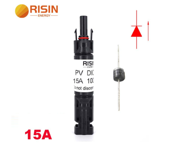 Конектор RISIN MC4 з діодом постійного струму 15А,1000 В у комплекті для монтажу сонячного кабелю