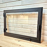 Дверцята каміна зі склом Hetta Mia 510*700 — гладка рама, фото 2