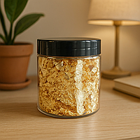 Золоті листи фольги в баночці, 3 г