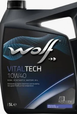 Моторна олива WOLF VITALTECH 10W40 5L, фото 1