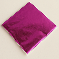 Фольга книжка, 100 листов  красно-фиолетового золота, 8×8.5 см