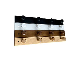 Вішак дерев'яний настінний на 5 гачки