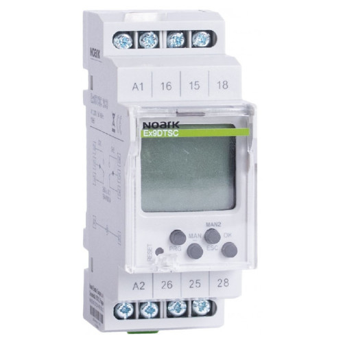 Ex9DTSC 1CO 230V Таймер цифровий, програми рік, місяць, доба, тиждень, функція комфорт, 1 канальний Noark