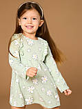 Сукня плаття з оборкою (довгий рукав) Sinsay на дівчинку р.86, 12-18 місяців, квіти, фото 3