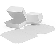 Упаковка для бургера максі Біла 146×93×120 мм, упаковка 100 шт, 013300022