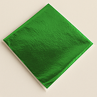 Фольга книжка, 100 листов  зелене золото, 8×8.5 см