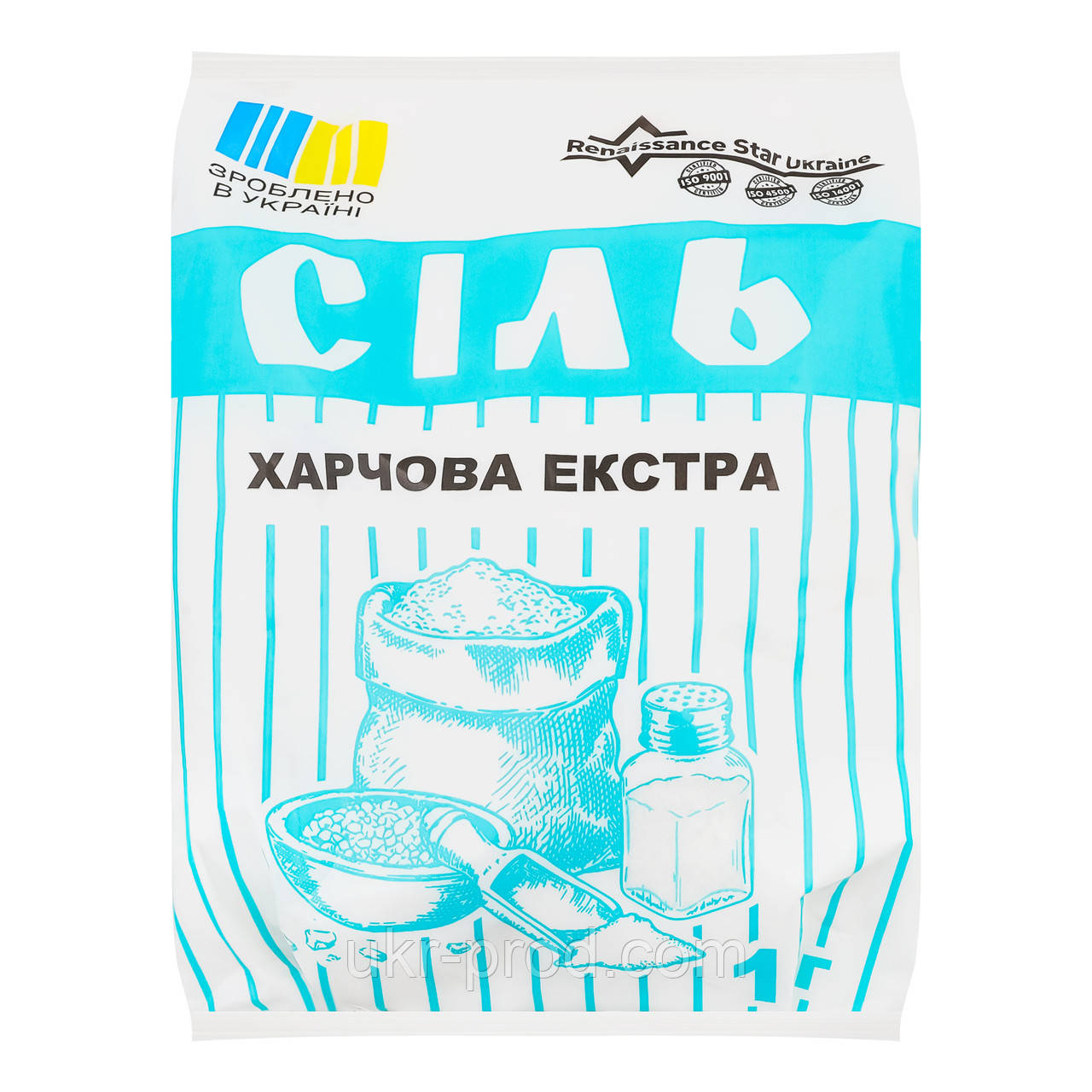 Сіль харчова екстра 1кг (замовлення кратне 25шт)