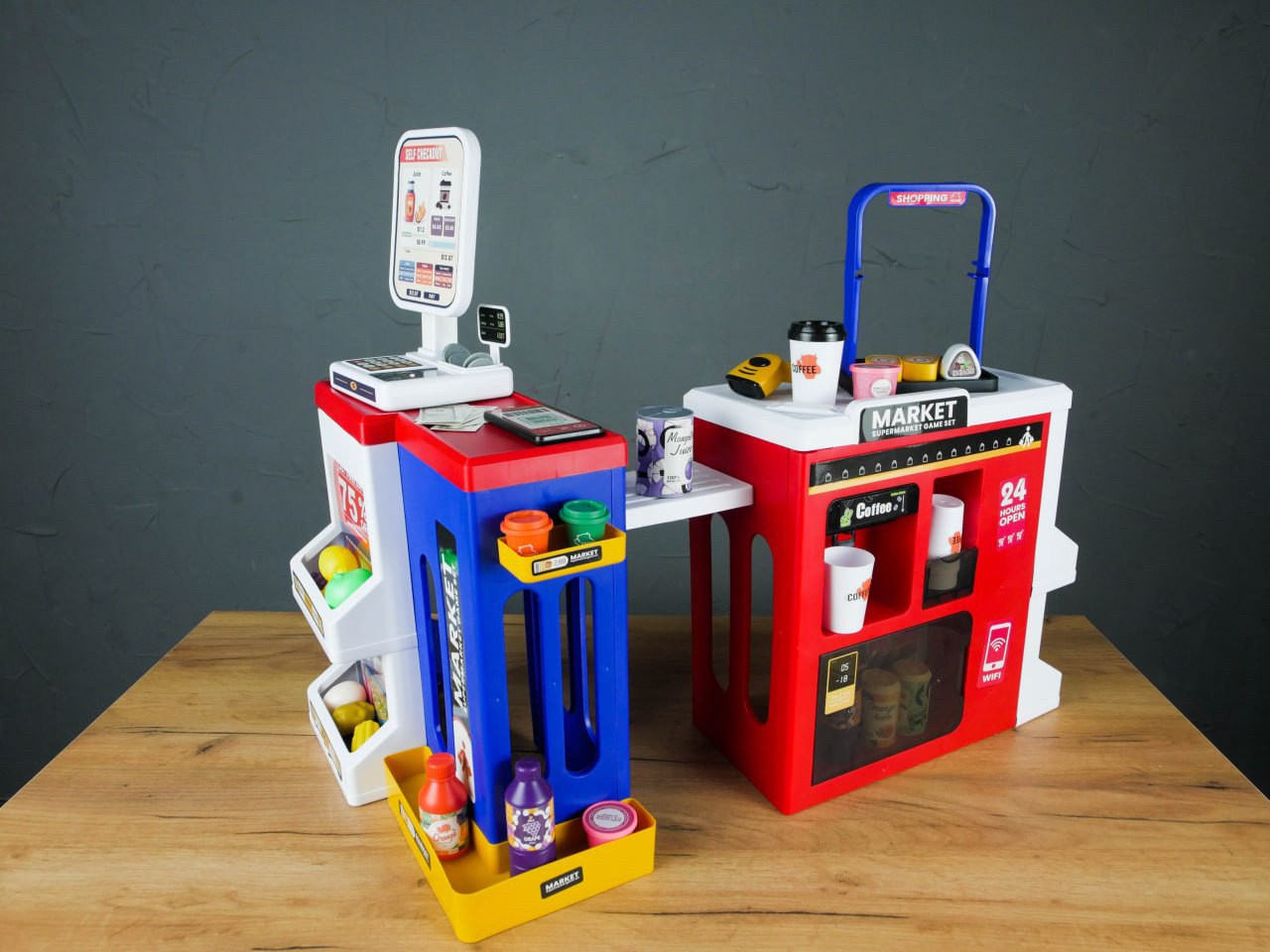 Дитячий супермаркет 668-147 магазин на 65 деталей звук світло, фото 1
