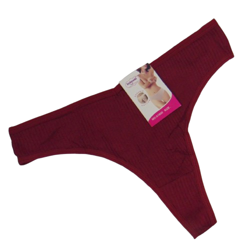 Стринги в рубчик Kokowei 2XL бордові1600