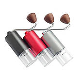 Ручна кавомолка з прозорим контейнером Чорна, фото 2