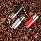 Ручна кавомолка з прозорим контейнером Чорна, фото 3