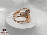 Золота Каблучка зі вставкою цирконій, фото 2