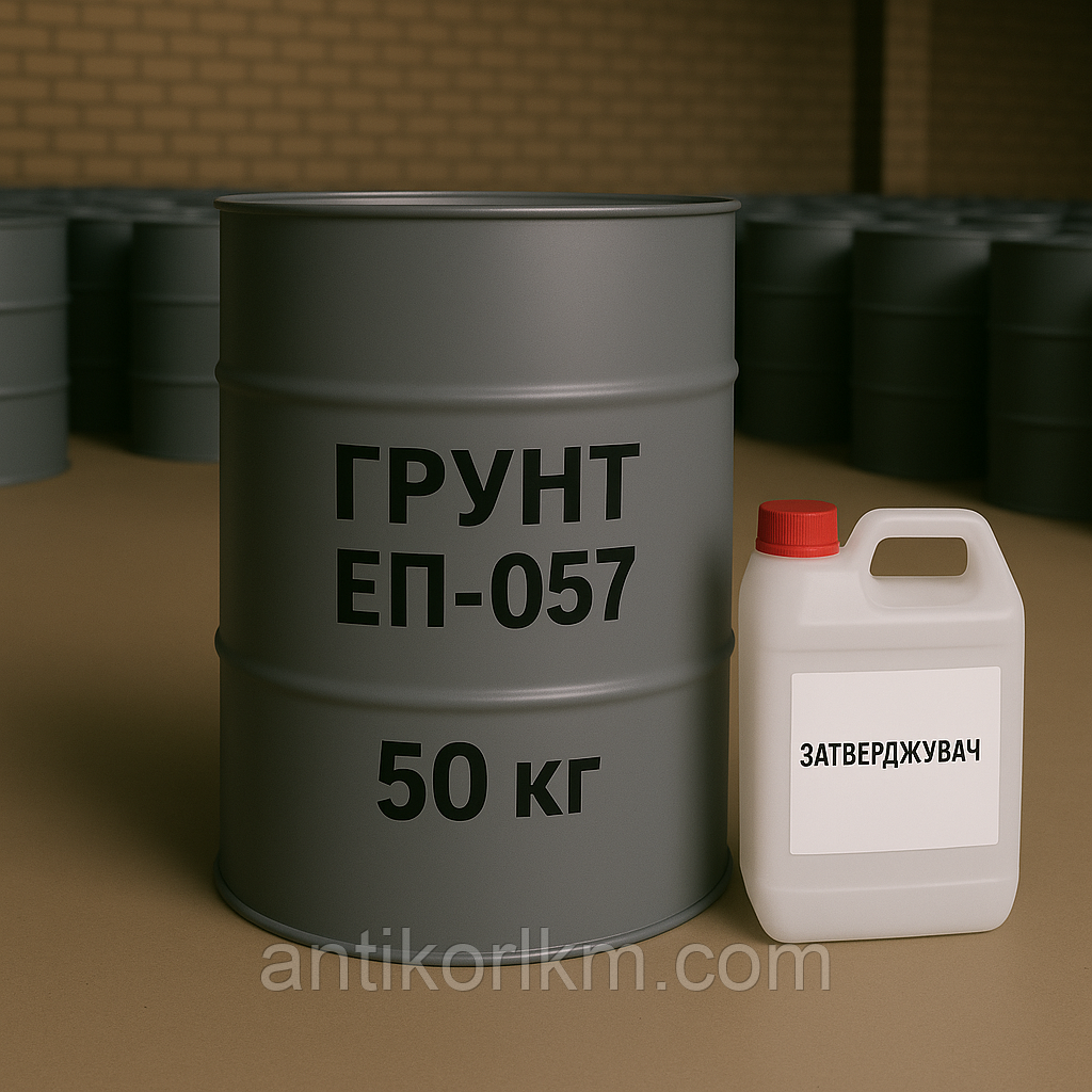 Грунтовка епоксидна ЕП-057 алюмінієво-цинкова, (48 кг + 2 кг комплект)