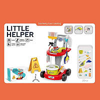 Набір для прибирання дитячий 667-69 відро з віджимом, пилосос на батарейках, звук, 20 предметів