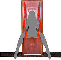 Комфортні секс-кабельні для дверей із максимальним навантаженням 100 кг, Червоні